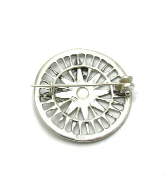 A000130 STERLING SILVER BROOCH COMPASS SOLID 925  EMPRESS